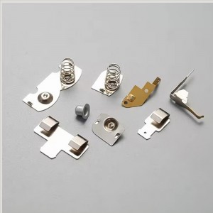 Batteriekontakt Schrapnell Factory Custom Stainless Steel Sheet Metal Fabrication Metal Stamping Parts